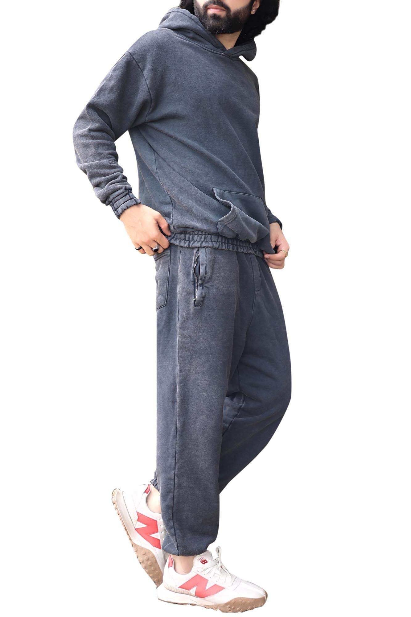 OVERDYED HEAVY WEIGHT CO-ORD SET (BLACK)