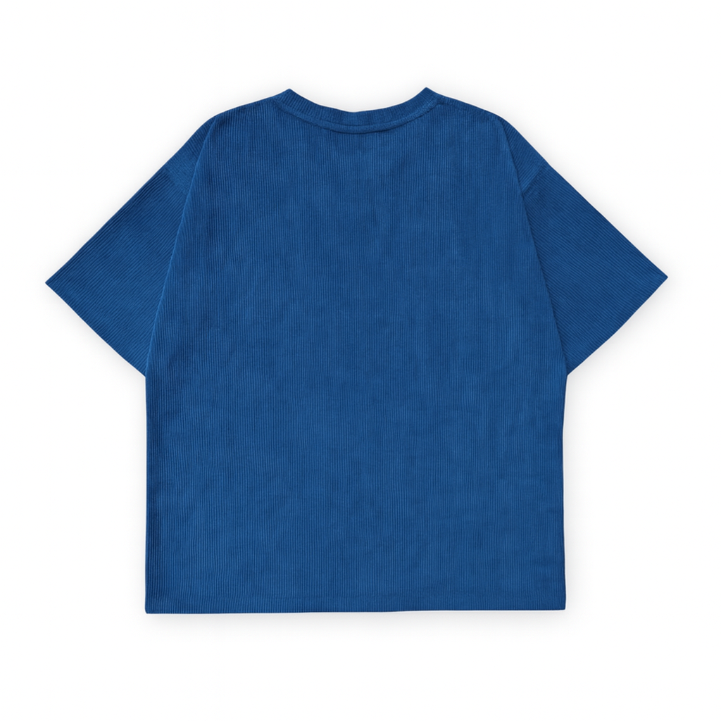 BLUE CORDUROY TSHIRT