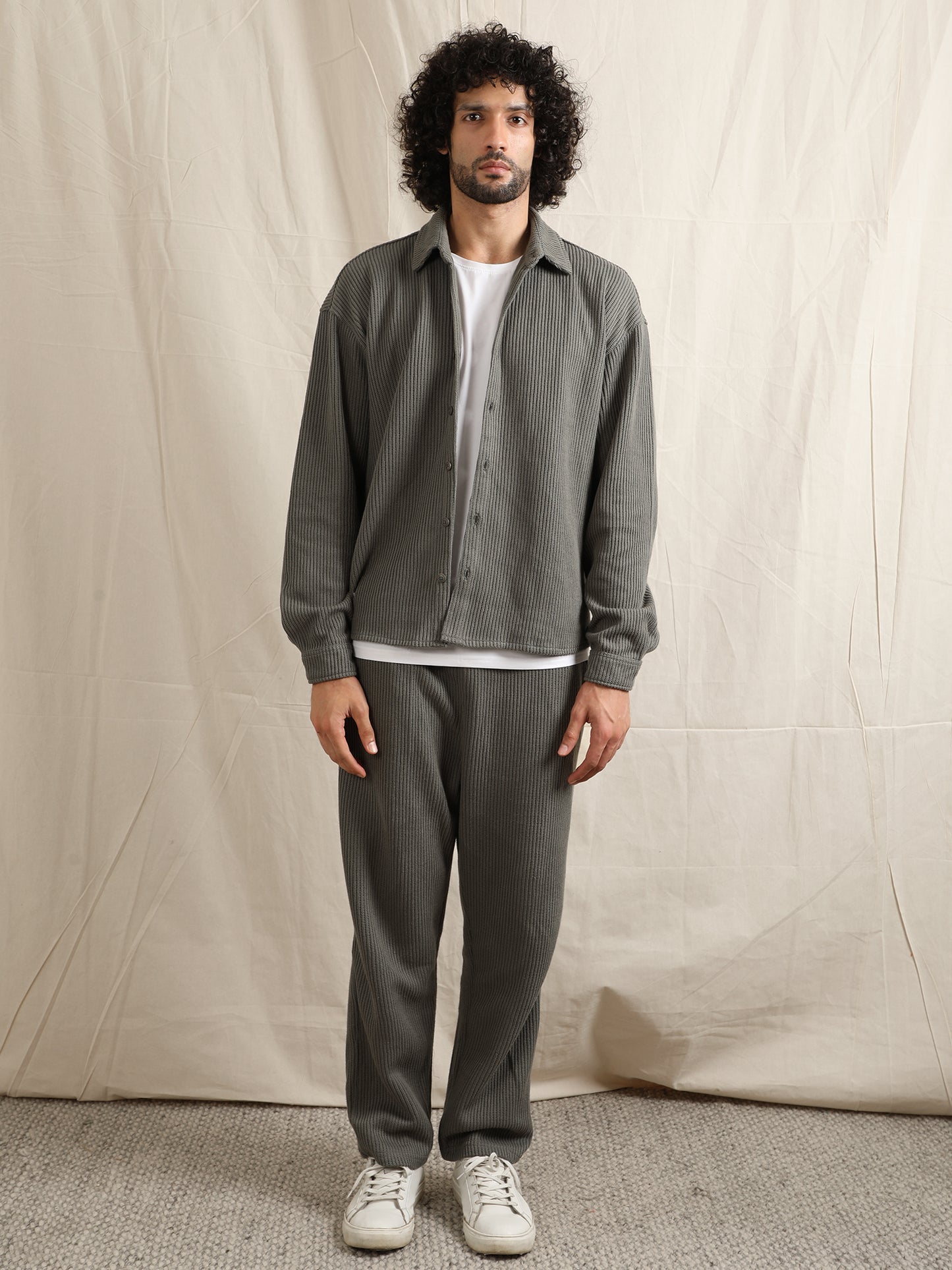 CO-ORD IN SWEATER KNIT FABRIC (OLIVE)
