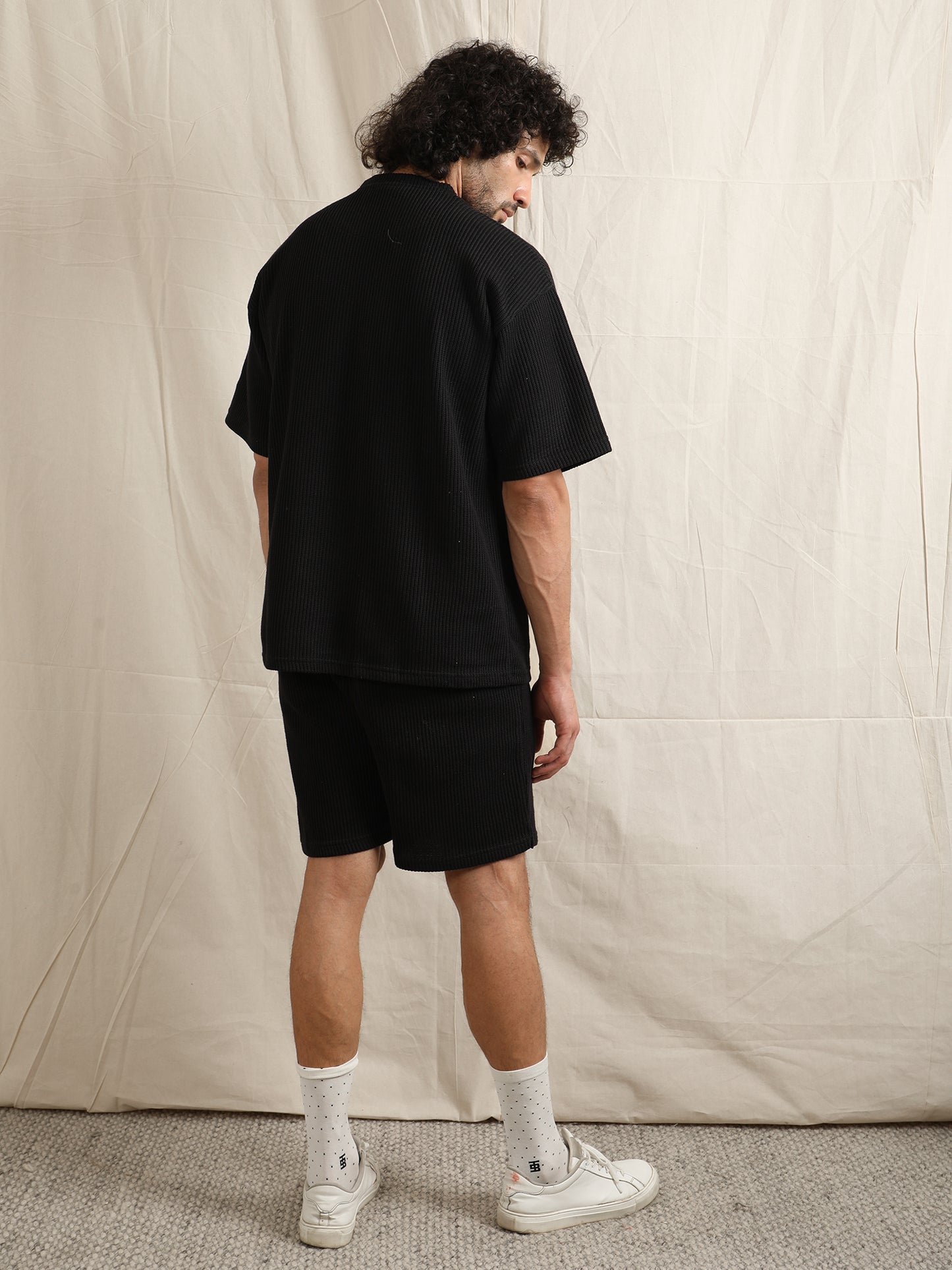 CO-ORD IN SWEATER KNIT FABRIC (BLACK)