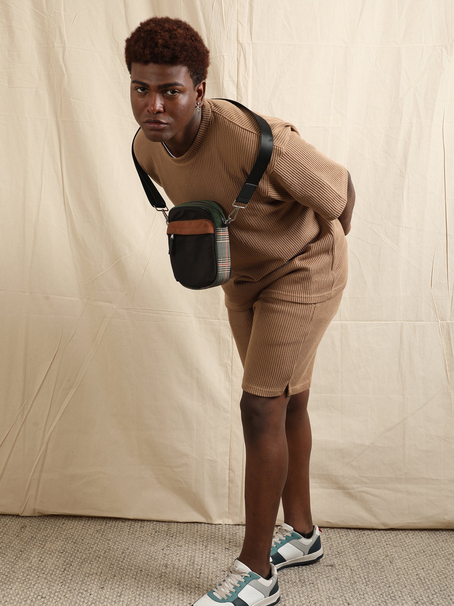 CO-ORD IN SWEATER KNIT FABRIC (BROWN)