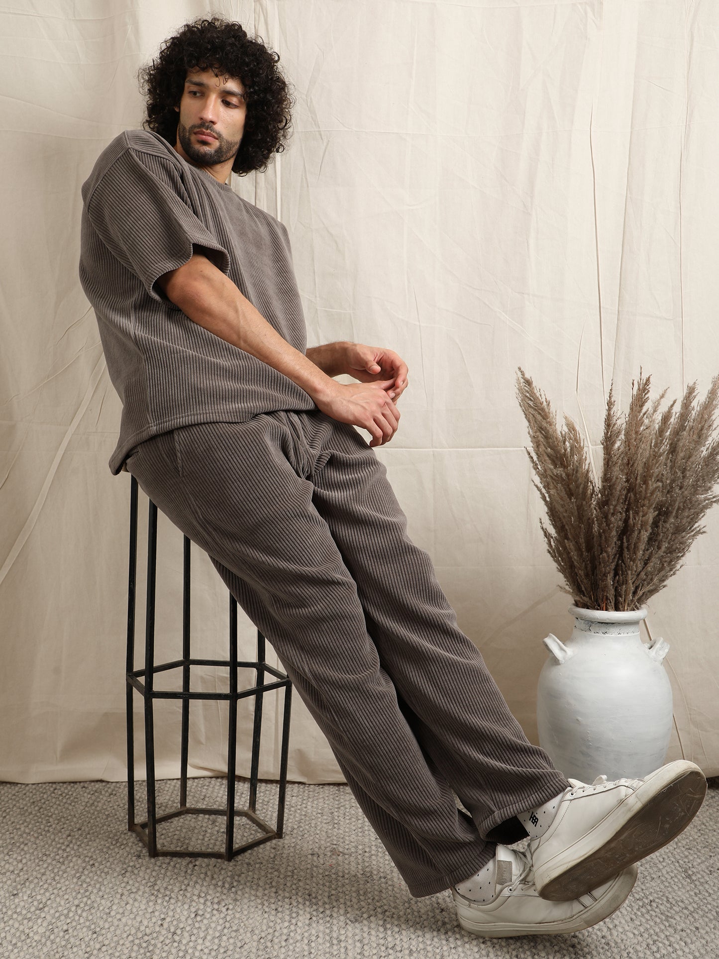 CORDUROY SET D.GREY