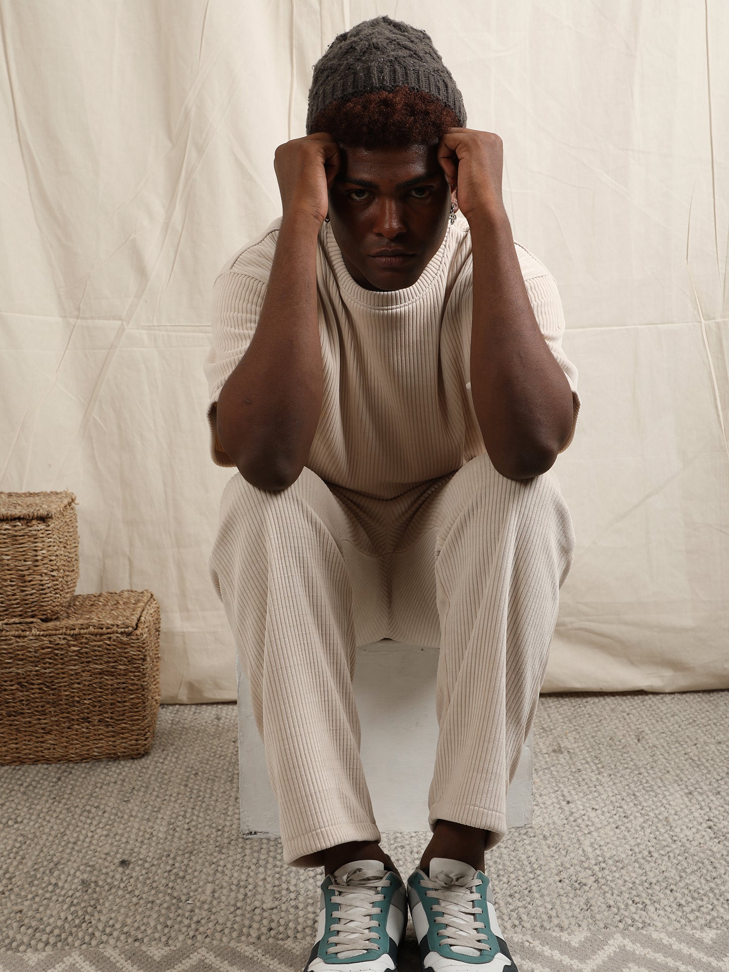 CORDUROY SET OFF WHITE