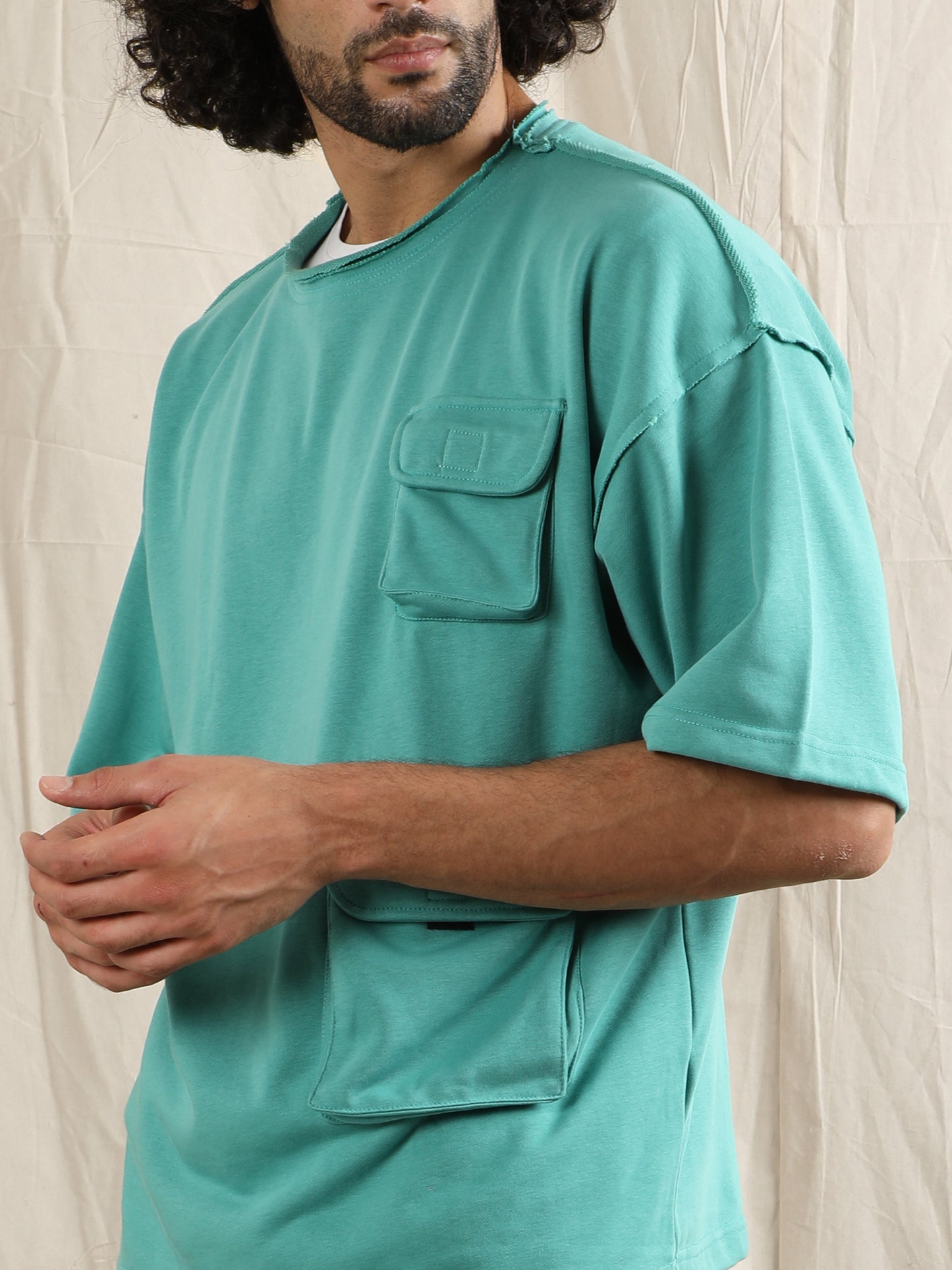 TURQUOISE CO-ORDER SET WITH CARGO POCKETS