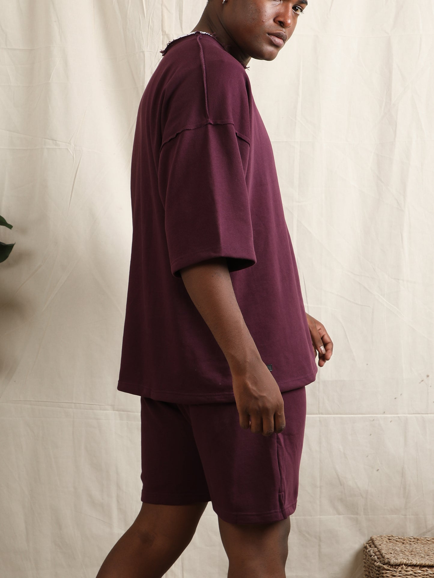 WINE CO-ORDER SET WITH CARGO POCKETS