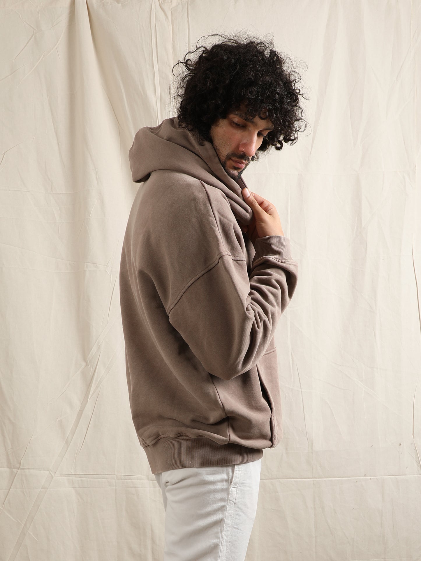 OVERDYED HEAVY WEIGHT HOODIE (BROWN)