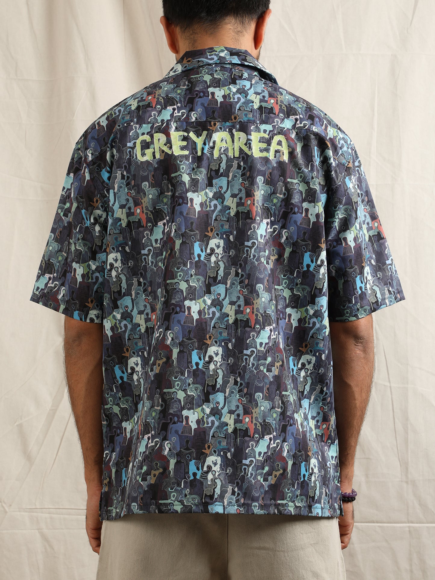 MIDNIGHT MOSAIC CUBAN COLLAR SHIRT