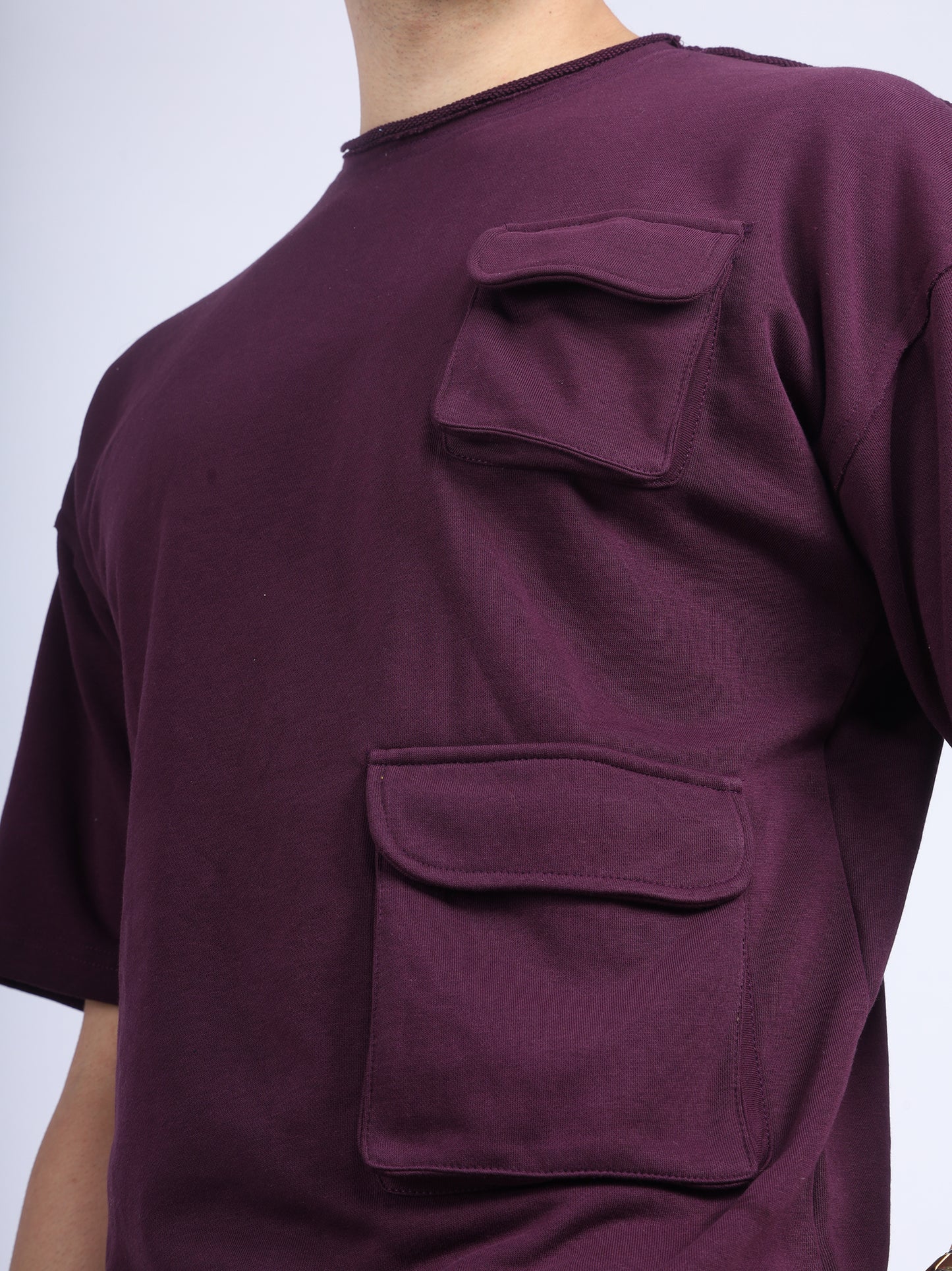 WINE CO-ORDER SET WITH CARGO POCKETS