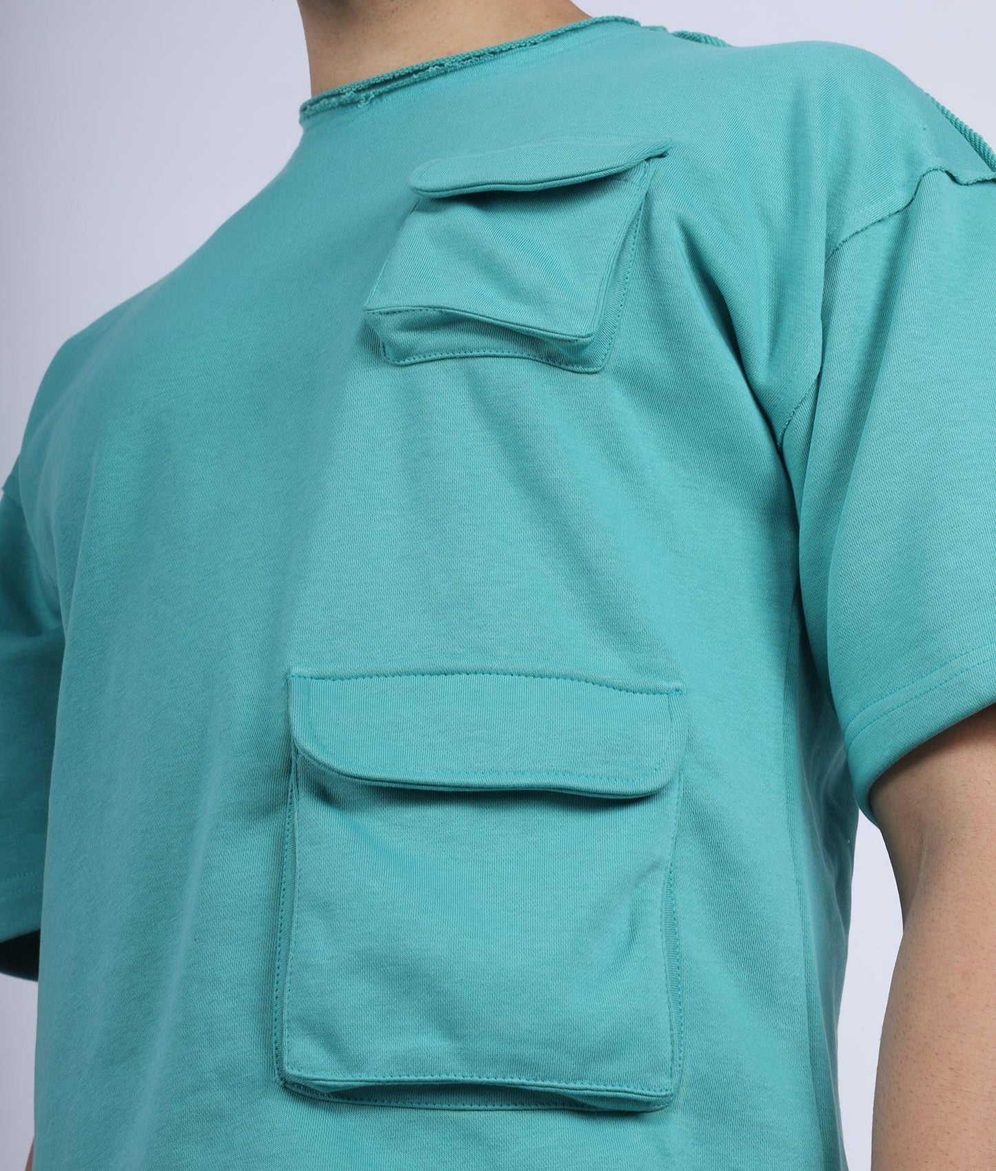 TURQUOISE CO-ORDER SET WITH CARGO POCKETS