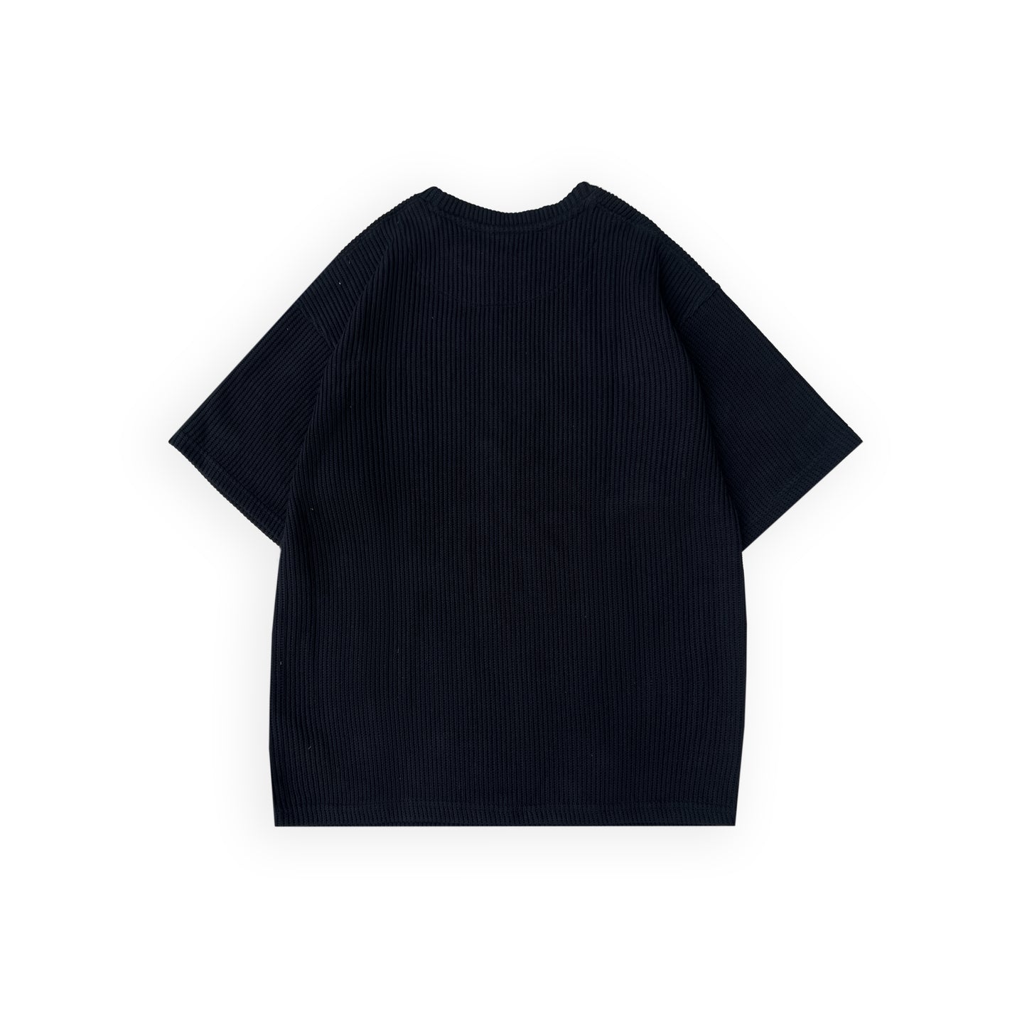 SWEATER KNIT FABRIC TSHIRT(BLACK)