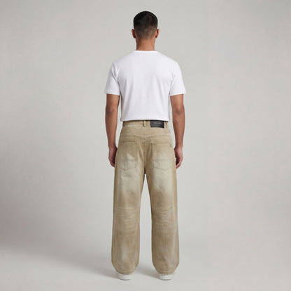 SAND WASH PANEL DENIM
