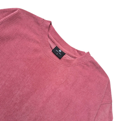 DARK PINK CORDUROY TSHIRT
