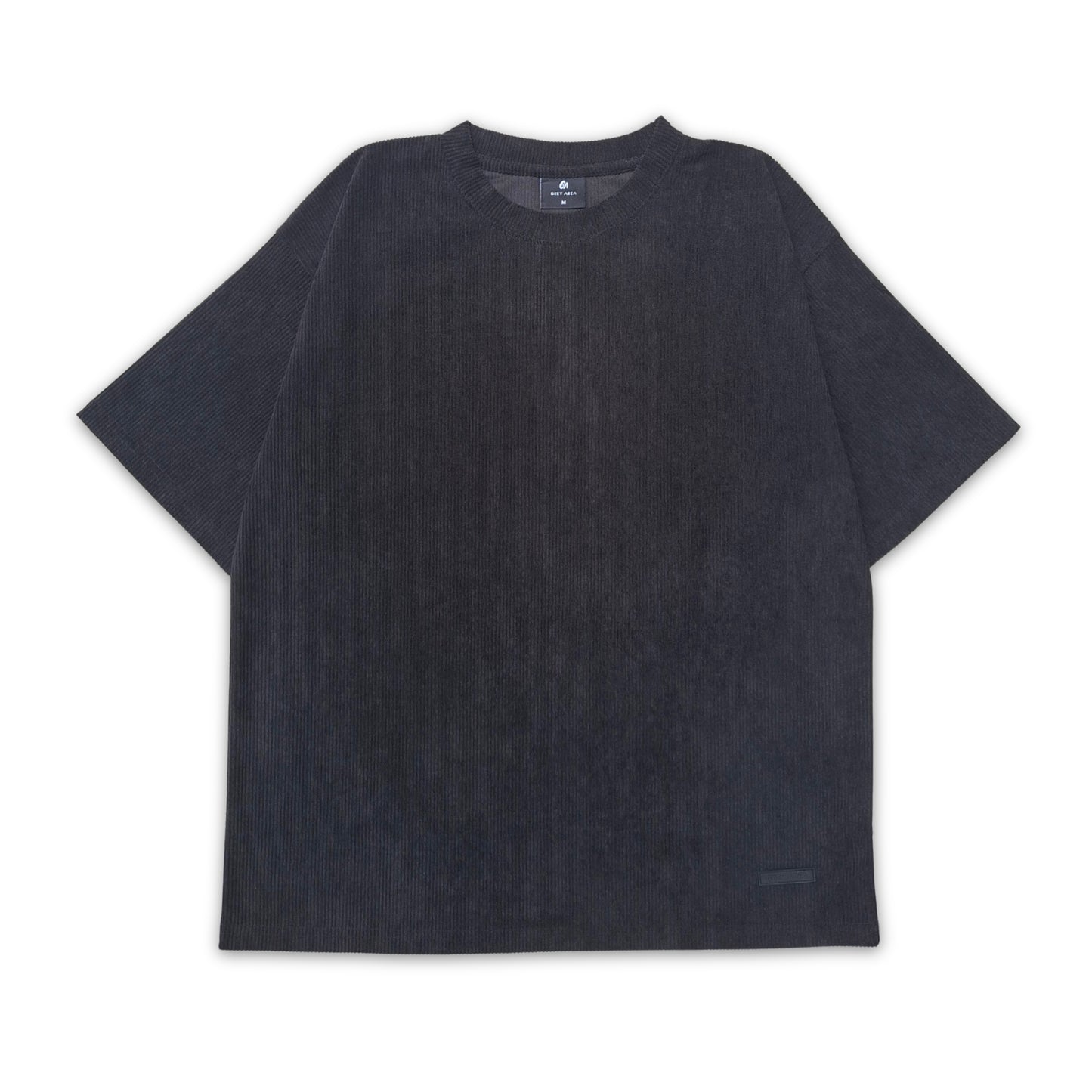 BLACK CORDUROY TSHIRT
