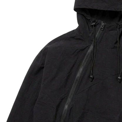 ASYMMETRIC SHELL JACKET- BLACK