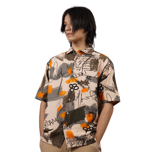 DESERT AMBER SKETCH PRINTED SHIRT