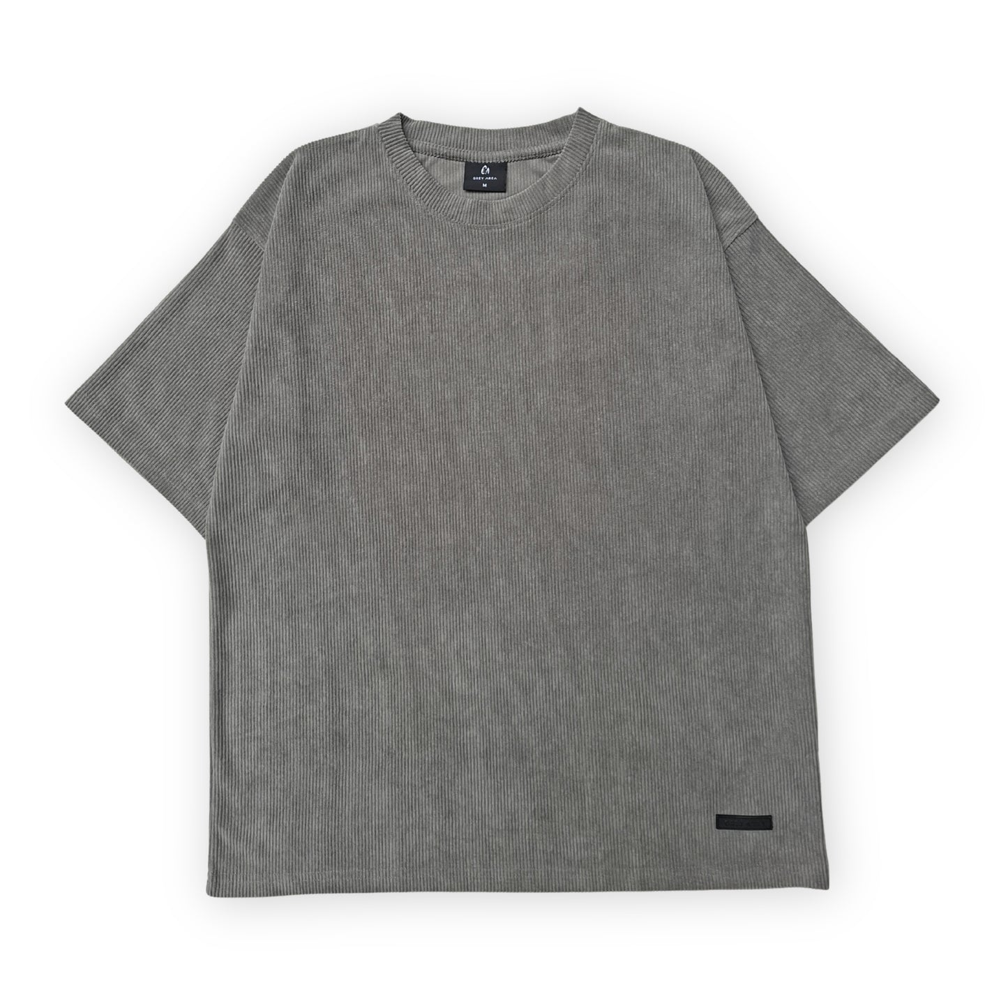 GREY CORDUROY TSHIRT