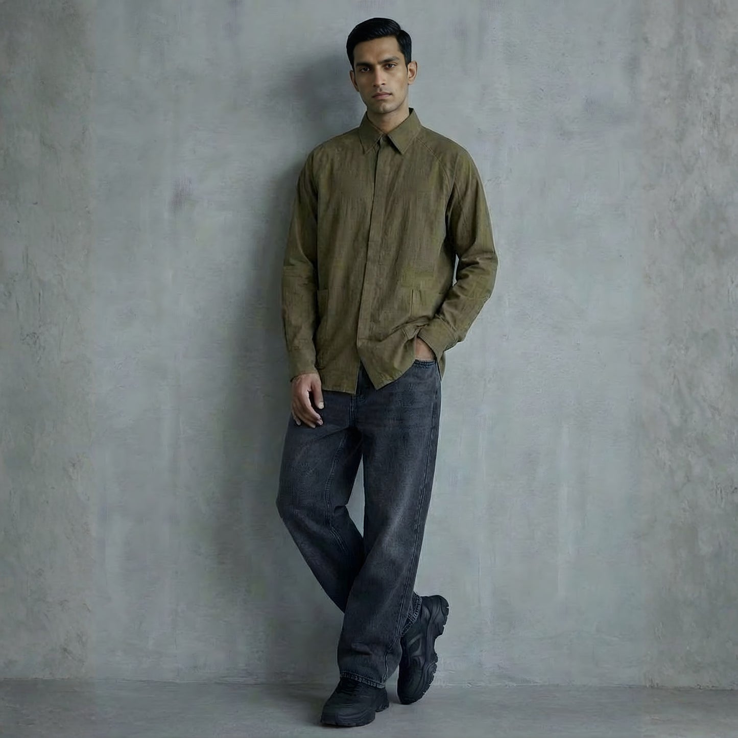 UTILITY OVERSHIRT - OLIVE