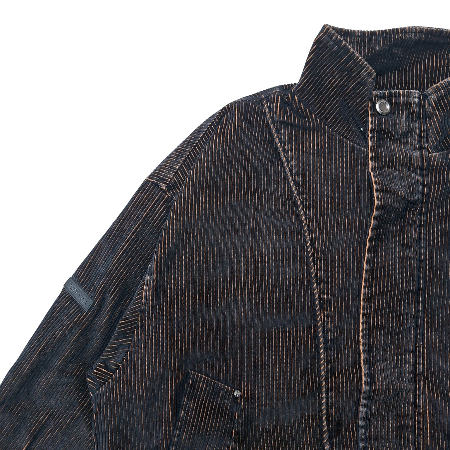 STRUCTURED CORDUROY JACKET - BROWN