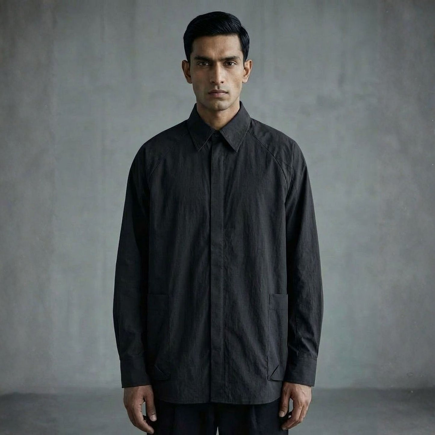 UTILITY OVERSHIRT - BLACK