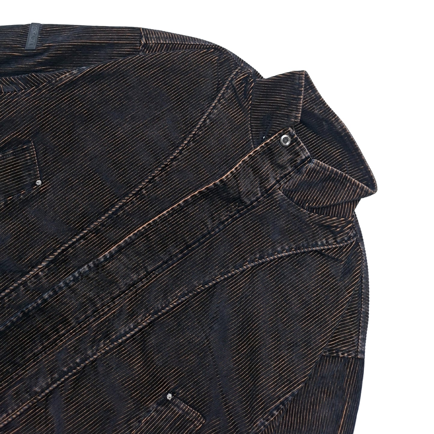 STRUCTURED CORDUROY JACKET - BROWN