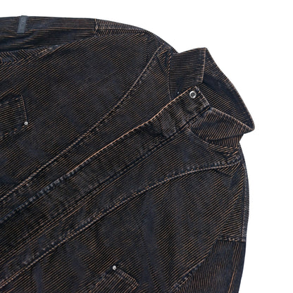 STRUCTURED CORDUROY JACKET - BROWN