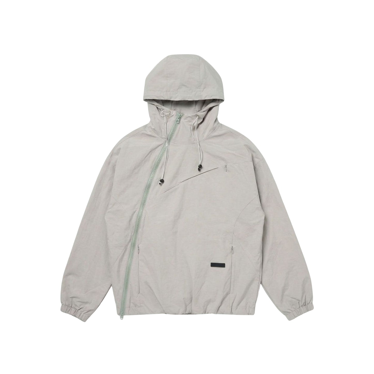 ASYMMETRIC SHELL JACKET- LIGHT GREY