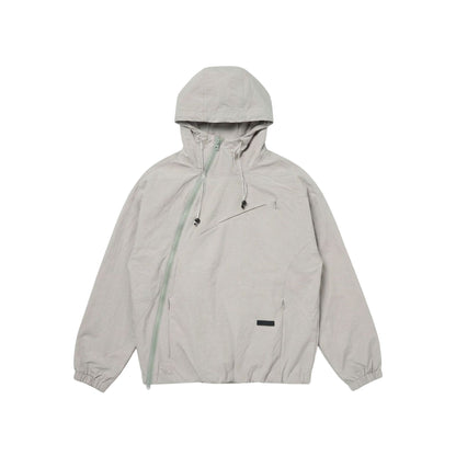 ASYMMETRIC SHELL JACKET- LIGHT GREY