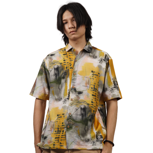 SUNLIT SKETCH PRINTED SHIRT