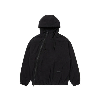 ASYMMETRIC SHELL JACKET- BLACK
