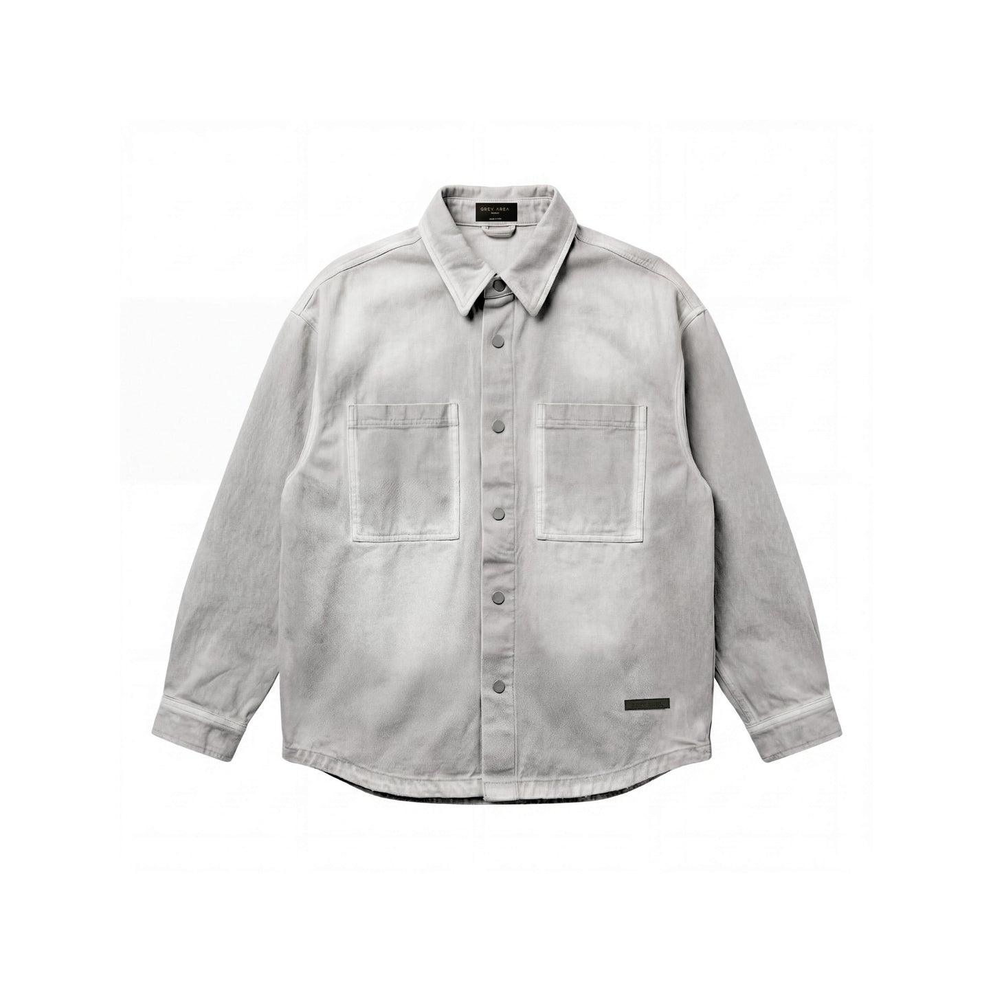 STONE WASH DENIM OVERSHIRT