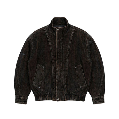 STRUCTURED CORDUROY JACKET - BROWN