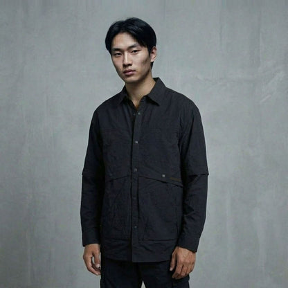 BLACK FIELD OVERSHIRT
