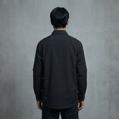 BLACK FIELD OVERSHIRT