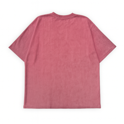 DARK PINK CORDUROY TSHIRT