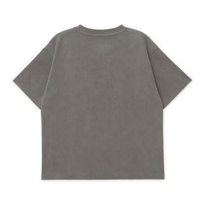 GREY CORDUROY TSHIRT