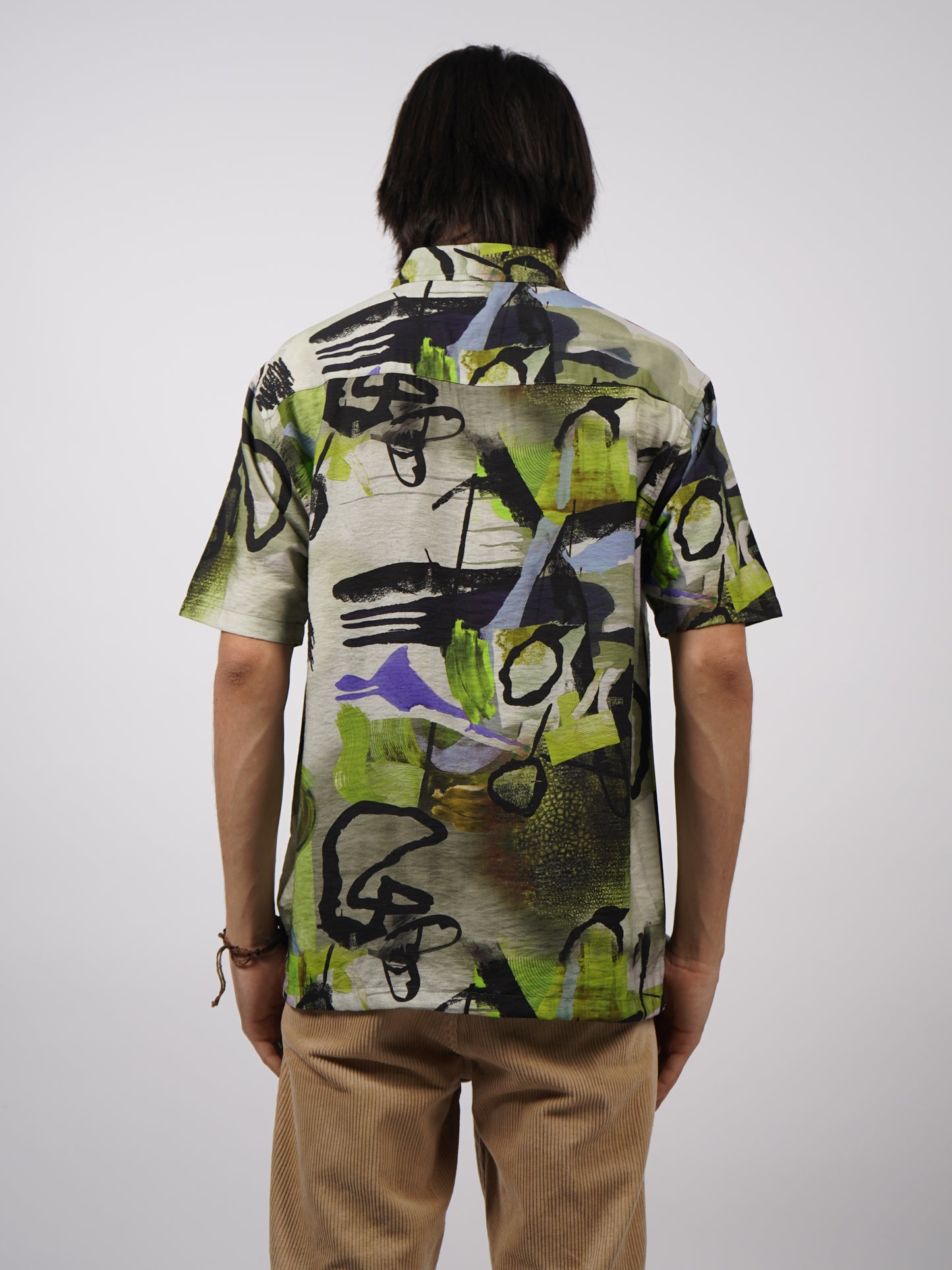 GREEN PULSE ART PRINTED SHIRT