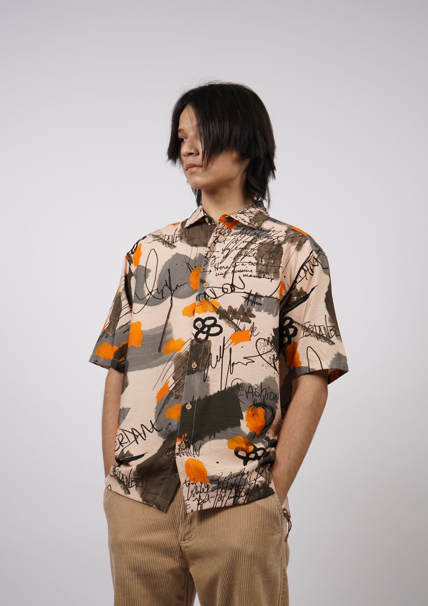 DESERT AMBER SKETCH PRINTED SHIRT