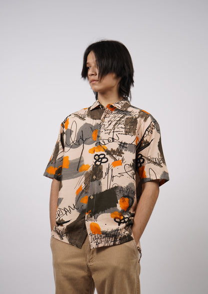 DESERT AMBER SKETCH PRINTED SHIRT