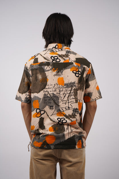 DESERT AMBER SKETCH PRINTED SHIRT
