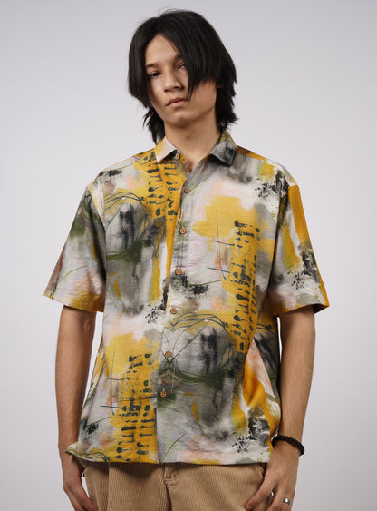SUNLIT SKETCH PRINTED SHIRT