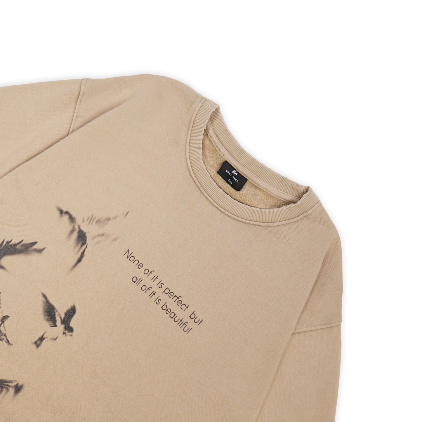 BIRDS IN KHAKHI T-SHIRT