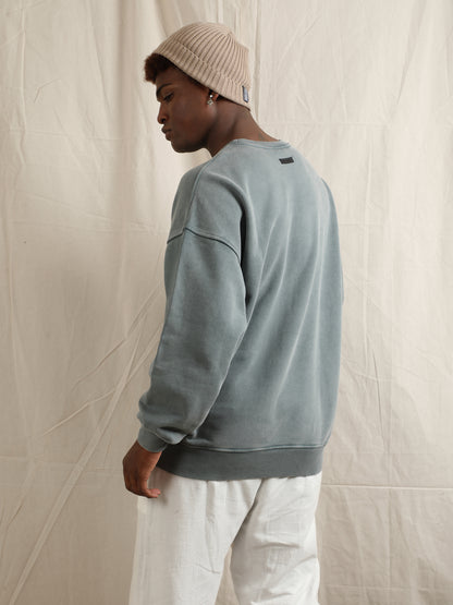 GREY TEAL OVERDYED - OVERSIZED SWEATSHIRT