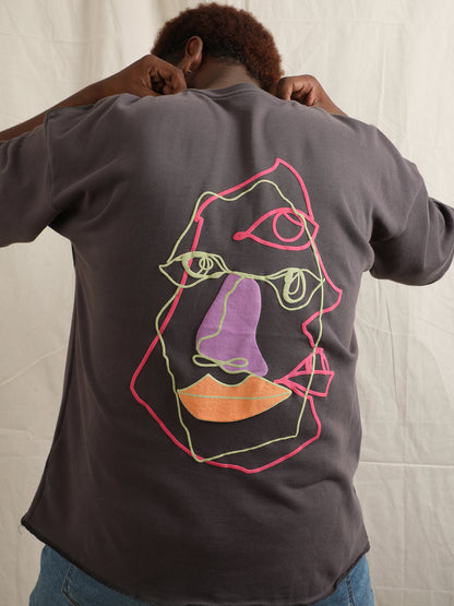 FACE T-SHIRT DARK GREY